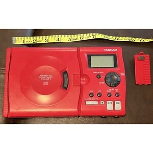 TASCAM CD-GT1 Portable CD Guitar Trainer Red Tested & Working